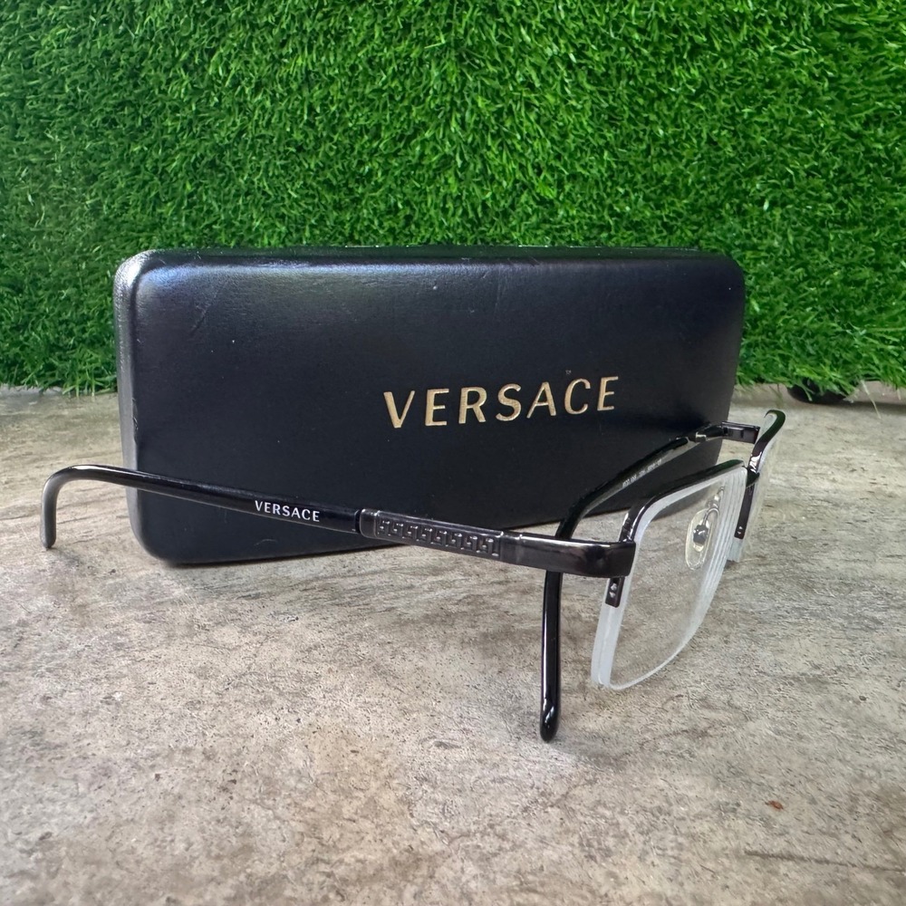 Vintage Y2K Versace Eyeglasses Frame Brown Mod.1066 1363 50-18-135 (H6656)